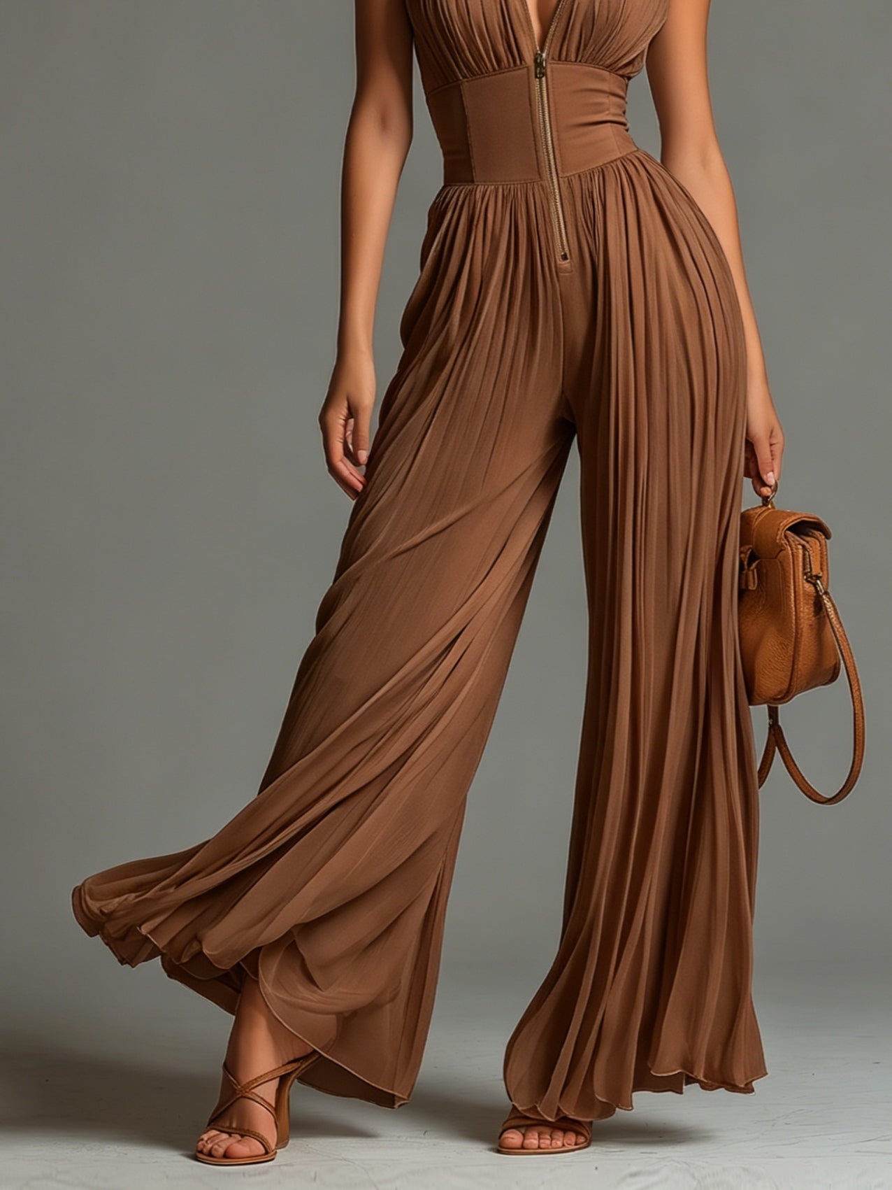 Chiffon Wide Leg Jumpsuit