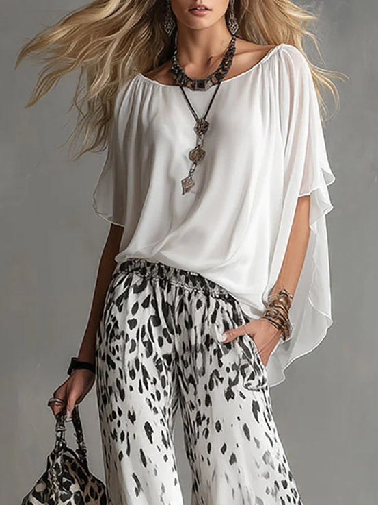 Leopard Chiffon Set