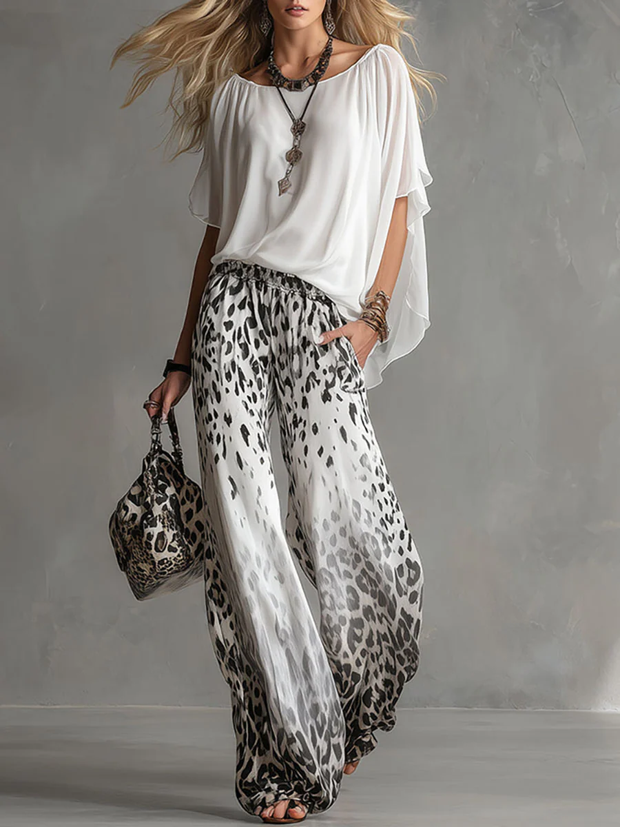 Leopard Chiffon Set