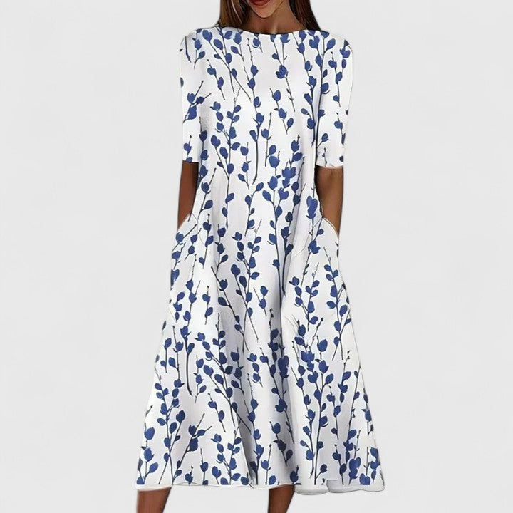 Sarah | Effortless Floral Midi Dress