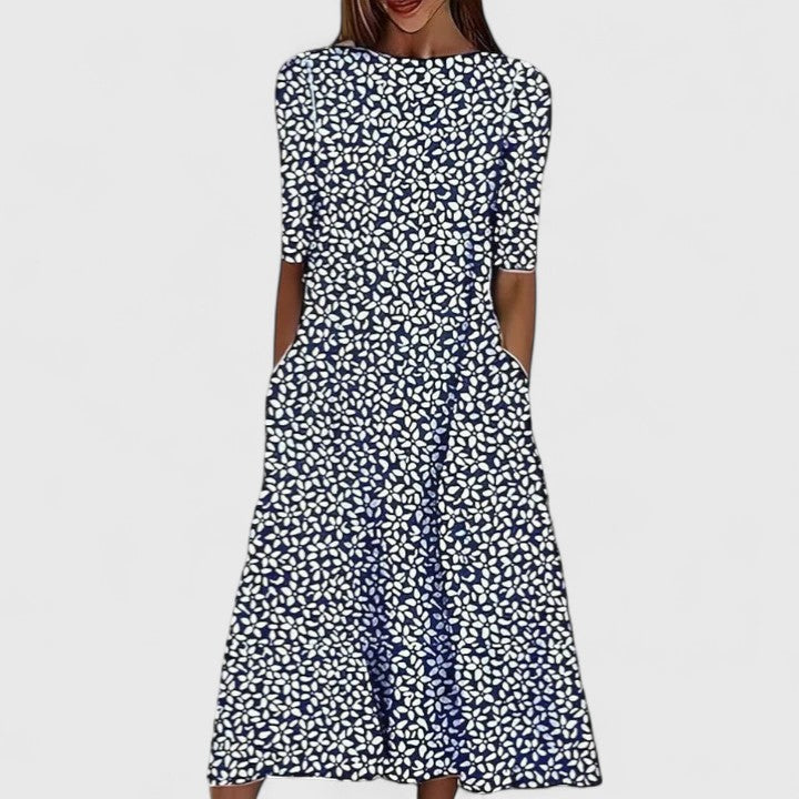 Sarah | Effortless Floral Midi Dress