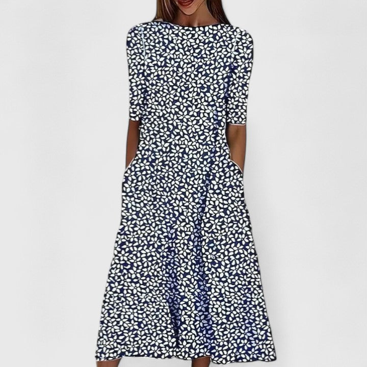 Sarah | Effortless Floral Midi Dress